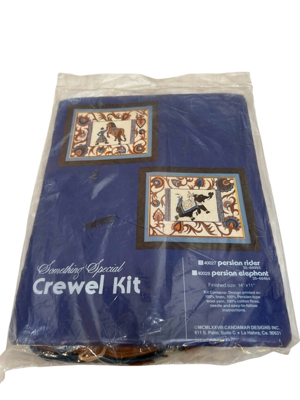 Vintage Something Special Crewel Kit Persian Rider 40027 Rare New 14 x 11